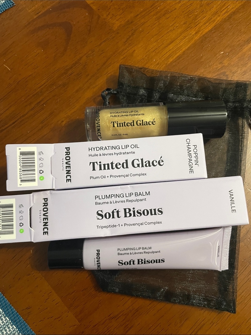 Provence Tinted Glacé Hydrating Lip Oil & Soft Bisous Plumping Lip Balm